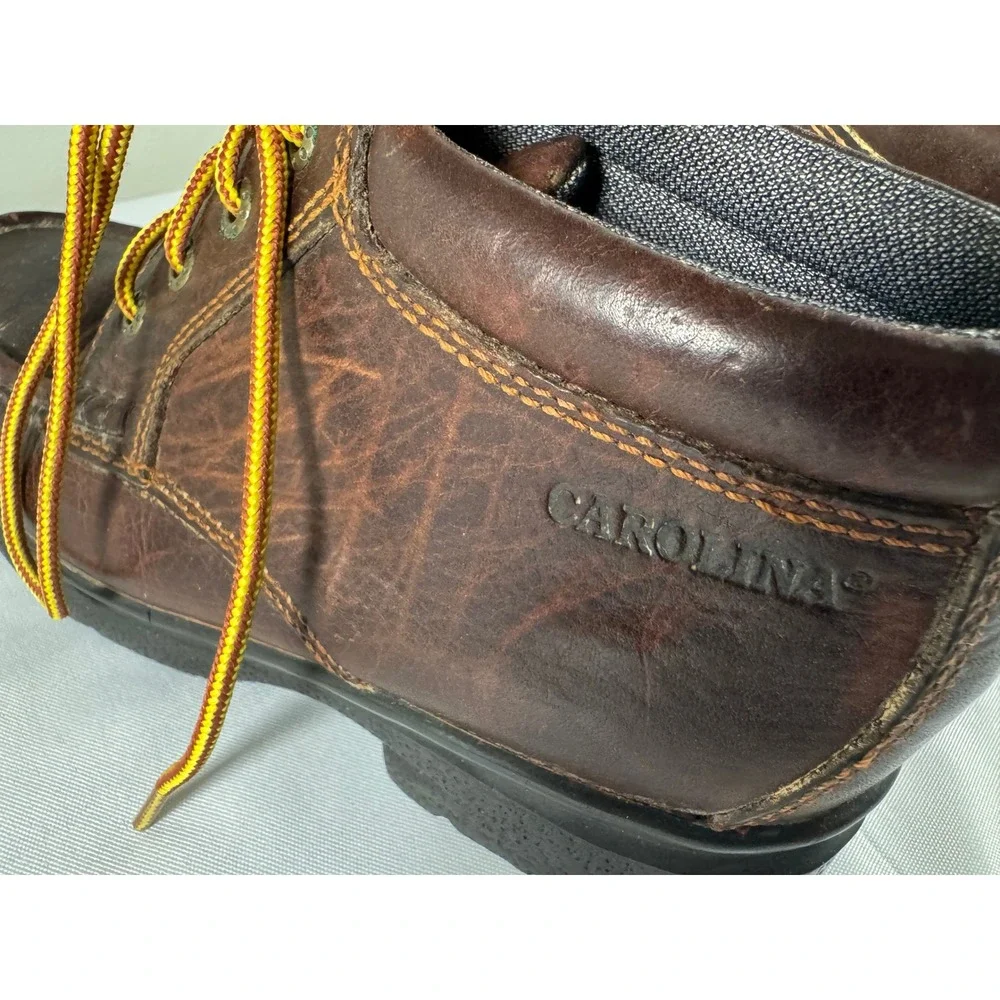 Carolina Mens 8M Brown Leather Moc Toe Work Boots ANSI Z41 PT99 4296 Steel Toe